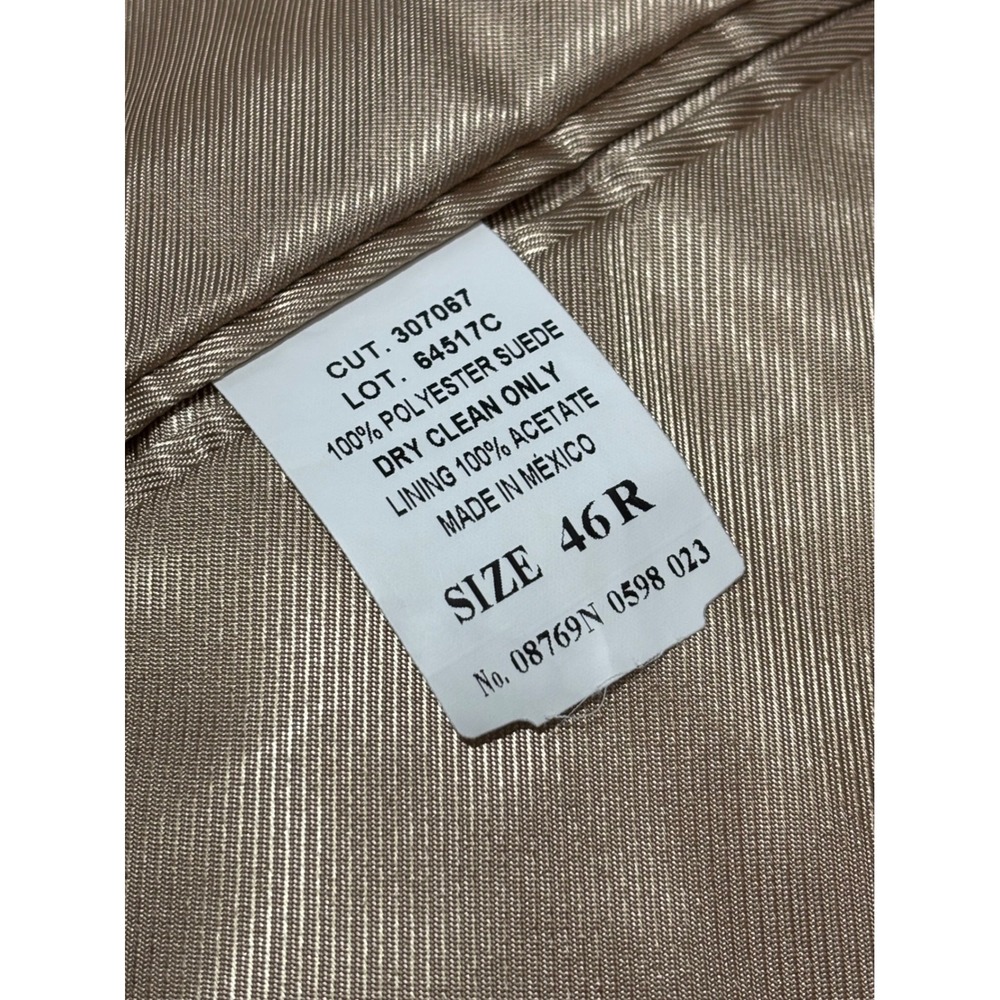 Gianfranco Ruffini Blazer Mens 46R Brown‎ Comfort Stretch Faux Suede Sport Coat - Picture 5 of 9